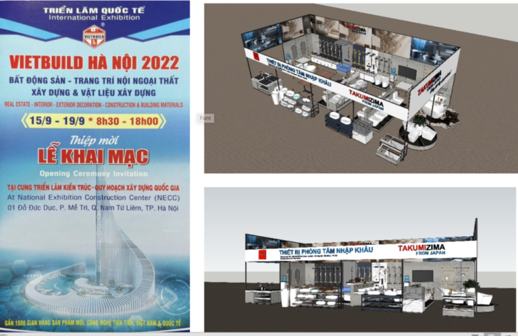 Takumizima (Đơn vị đồng. hành Viện IMRIC) tiếp tục tham gia triển lãm Vietbuild tại Hà Nội lần 2