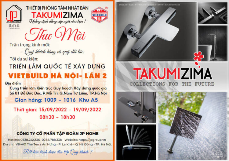 Takumizima (Đơn vị đồng. hành Viện IMRIC) tiếp tục tham gia triển lãm Vietbuild tại Hà Nội lần 2